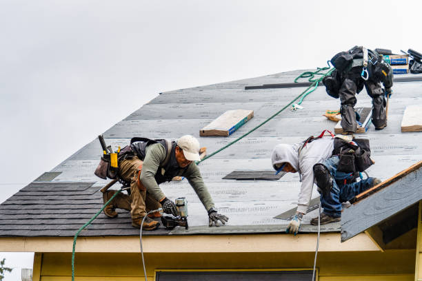 Professional Gutter Installation technician working in Champion, PA